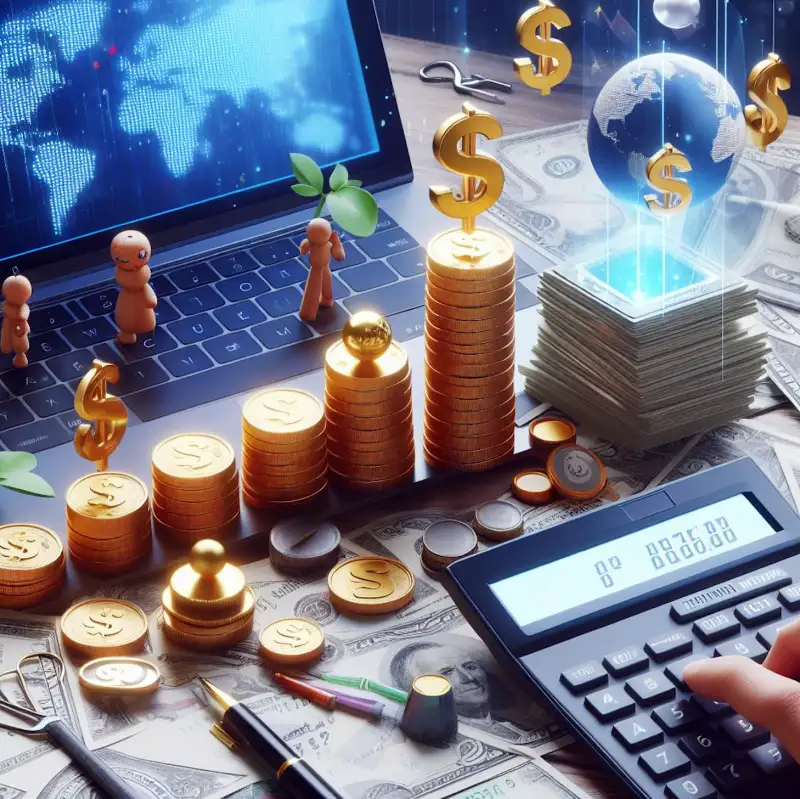 동전과-지페-계산기가-보이는-모습