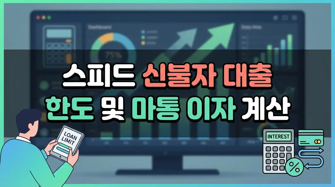 스피드 신불자 대출 한도 및 마통 이자 계산