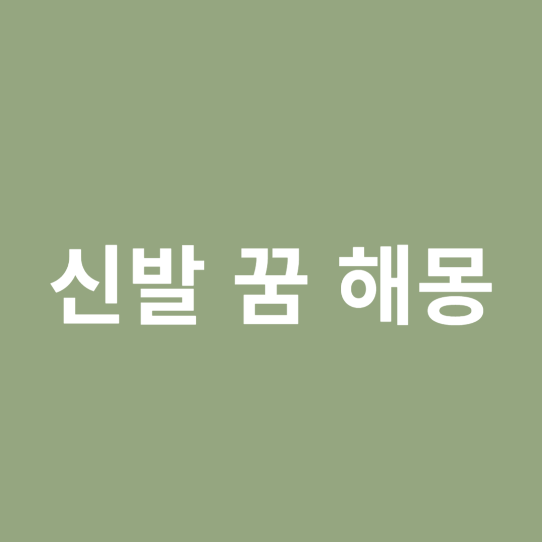 상황별 신발 꿈 해몽