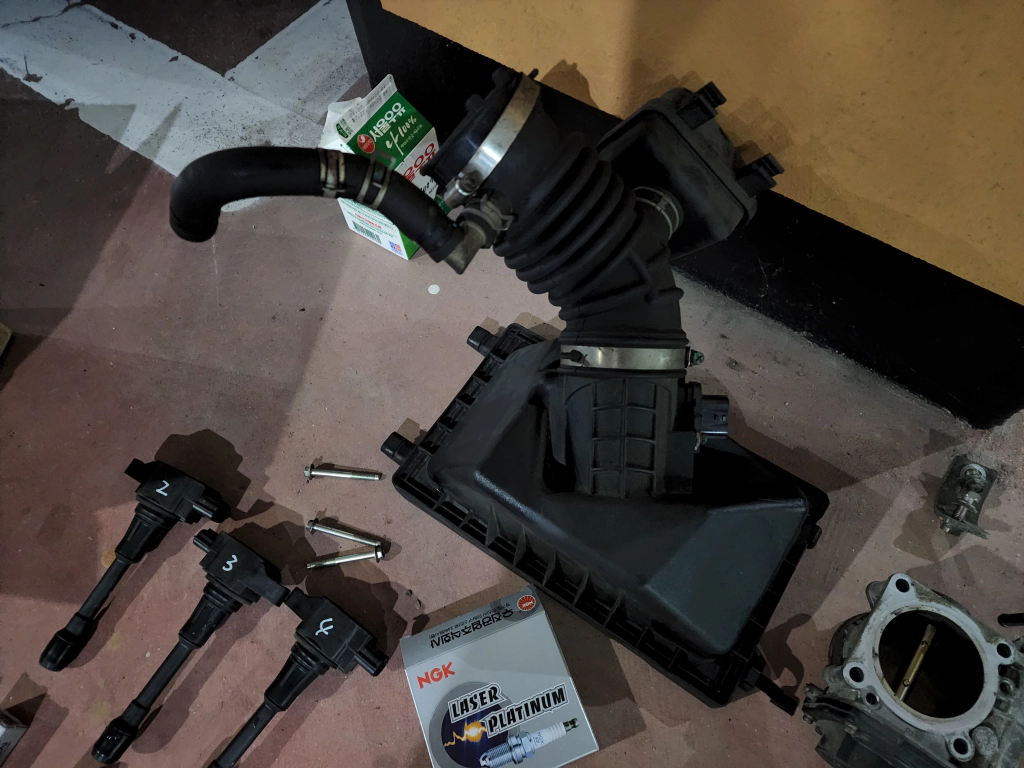 인테이크 라인 탈거 모습