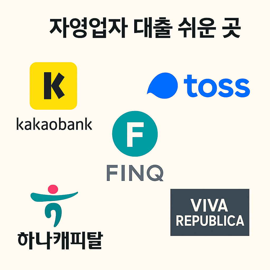 5개 금융사(카카오뱅크, 토스 등) 로고 나열