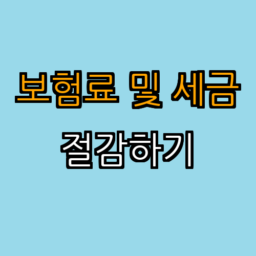 2. 보험료와 세금 절감 팁