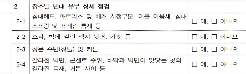 빈대체크리스트2