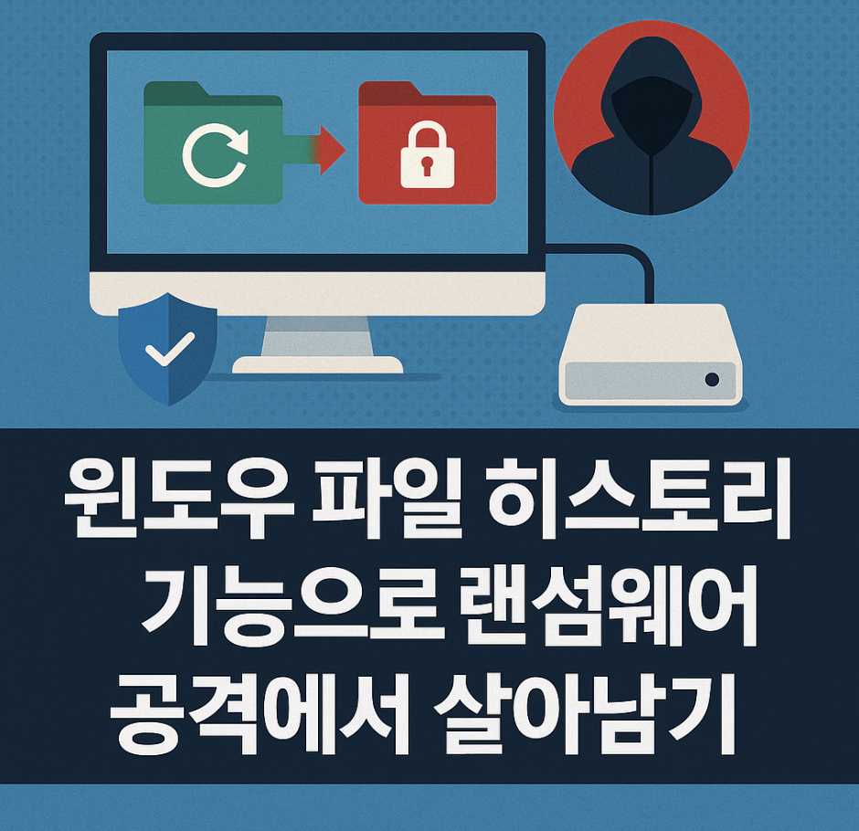 윈도우 파일 히스토리 기능으로 랜섬웨어 공격에서 살아남기