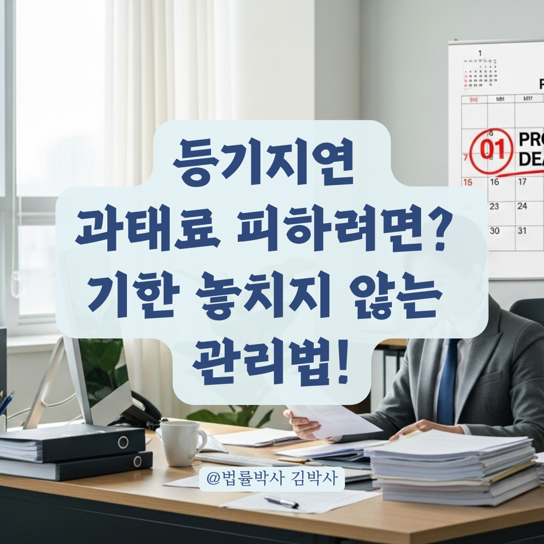 등기지연 과태료 피하려면? 중임·주소이전 등기 마감기한 체크포인트