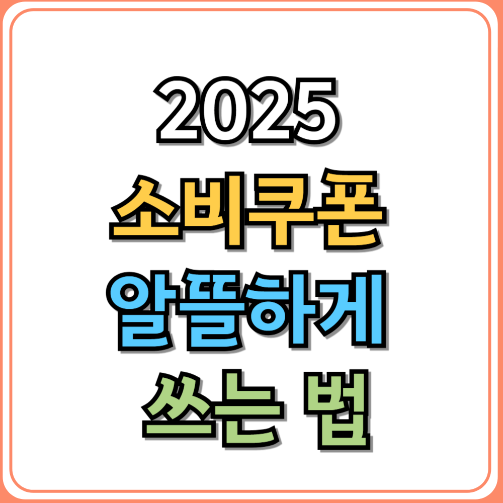 2025 소비쿠폰 알뜰하게 쓰는 법