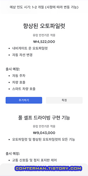 테슬라 EAP, FSD 구입