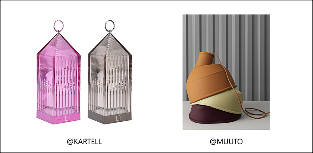 감성적인 포인트로 장식할 수 있는 KARTELL, MUUTO의 조명 이미지