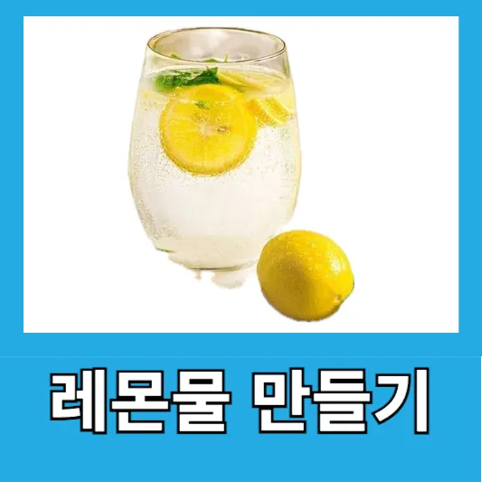 레몬물 만드는 방법