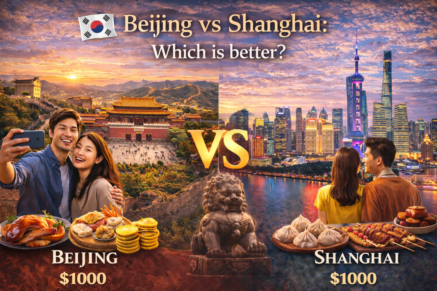 베이징 VS 상하이 사진