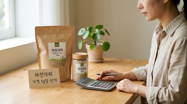 차전자피 가격 1g당 단가