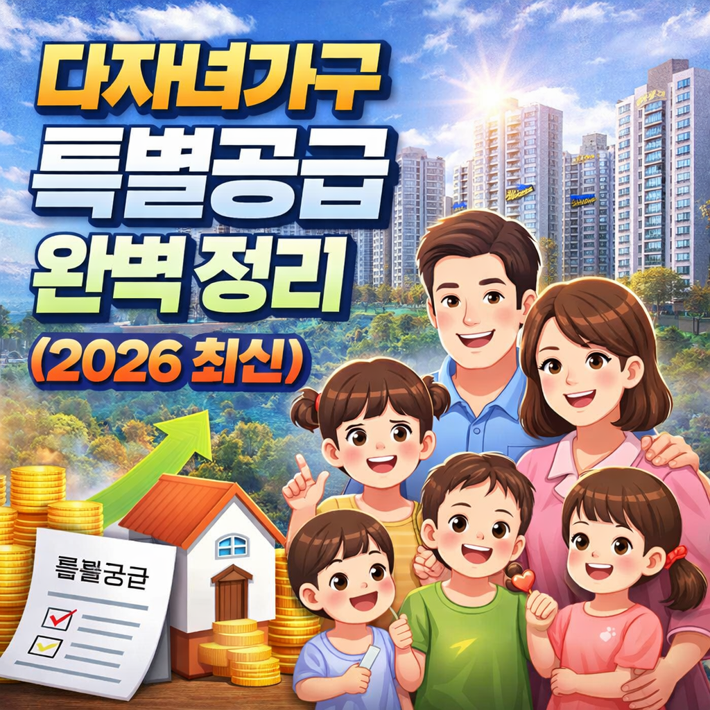 다자녀가구 특별 공급 청약 신청하러 가기