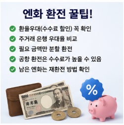 엔화 환전할 때 매매기준율과 현찰 환율 차이