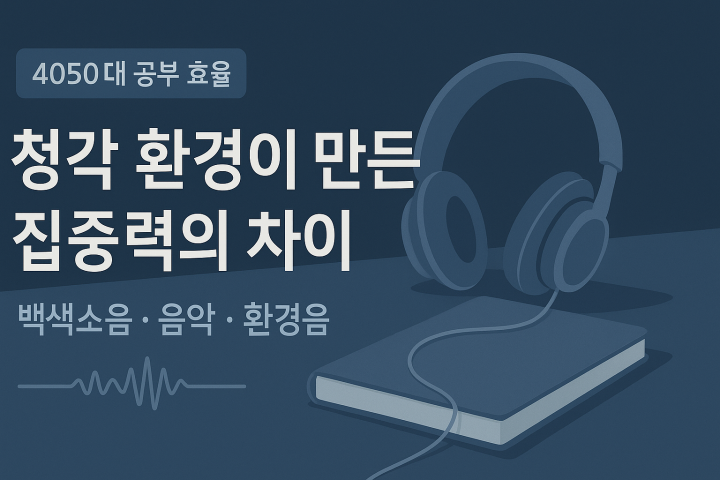 4050대 공부 효율을 높이는 청각 환경 &ndash; 백색소음&middot;음악&middot;환경음의 차이