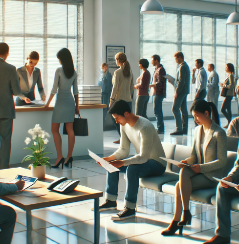 정부 지원금 받는 장면