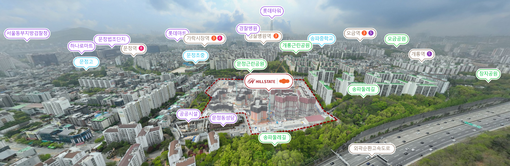 힐스테이트-e편한세상-문정-입지