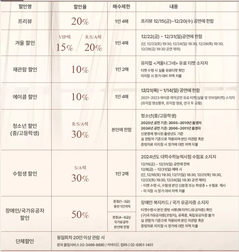 티켓 할인