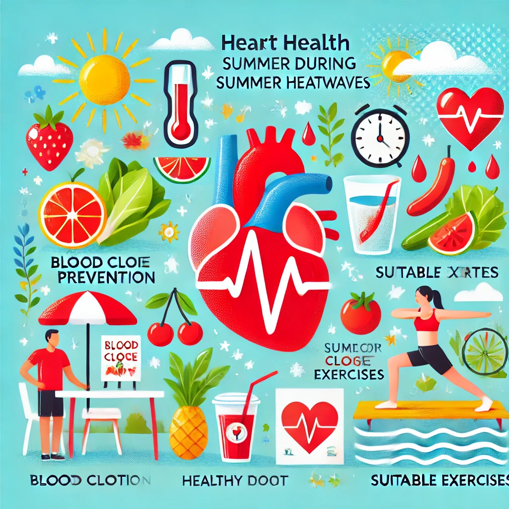 여름 무더위 속 심장 건강을 위한 혈전 예방과 건강한 식단 및 운동법1
