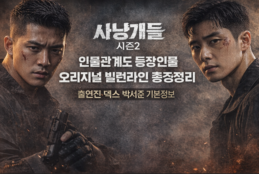 사냥개들 시즌2 등장인물&middot;빌런라인 3분 완벽 정리