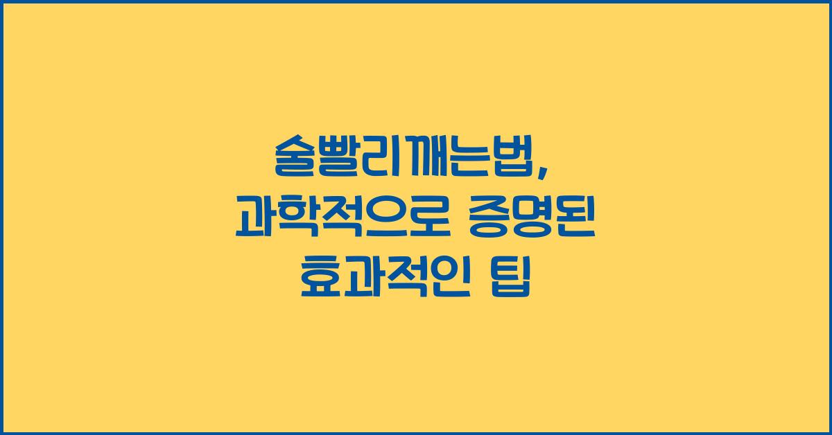 술빨리깨는법