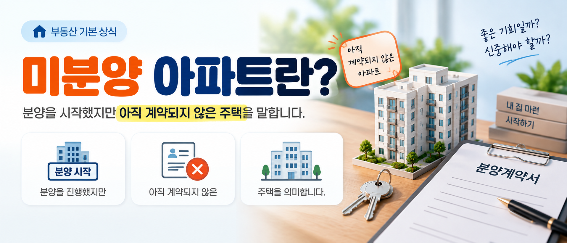 미분양 아파트의 뜻을 설명하는 이미지
