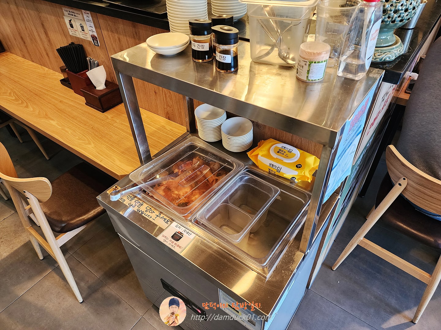 미정국수 반찬 셀프 바