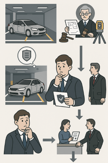 주차라인이 위반된 아파트 지하주차장 낙찰자의 처분 방법