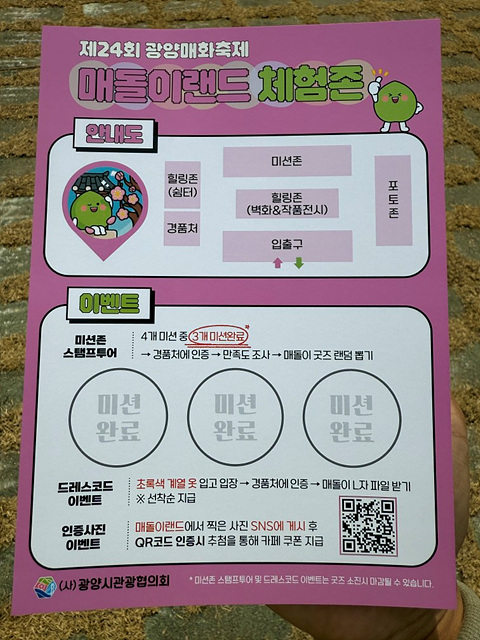 광양 매화축제 개화상황 실시간 사진 입장료