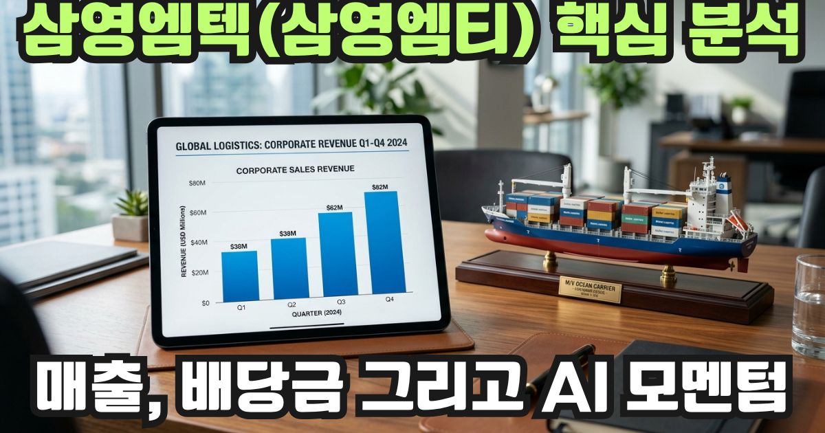 삼영엠텍 매출 성장성 및 선박 엔진 기자재 기업 분석