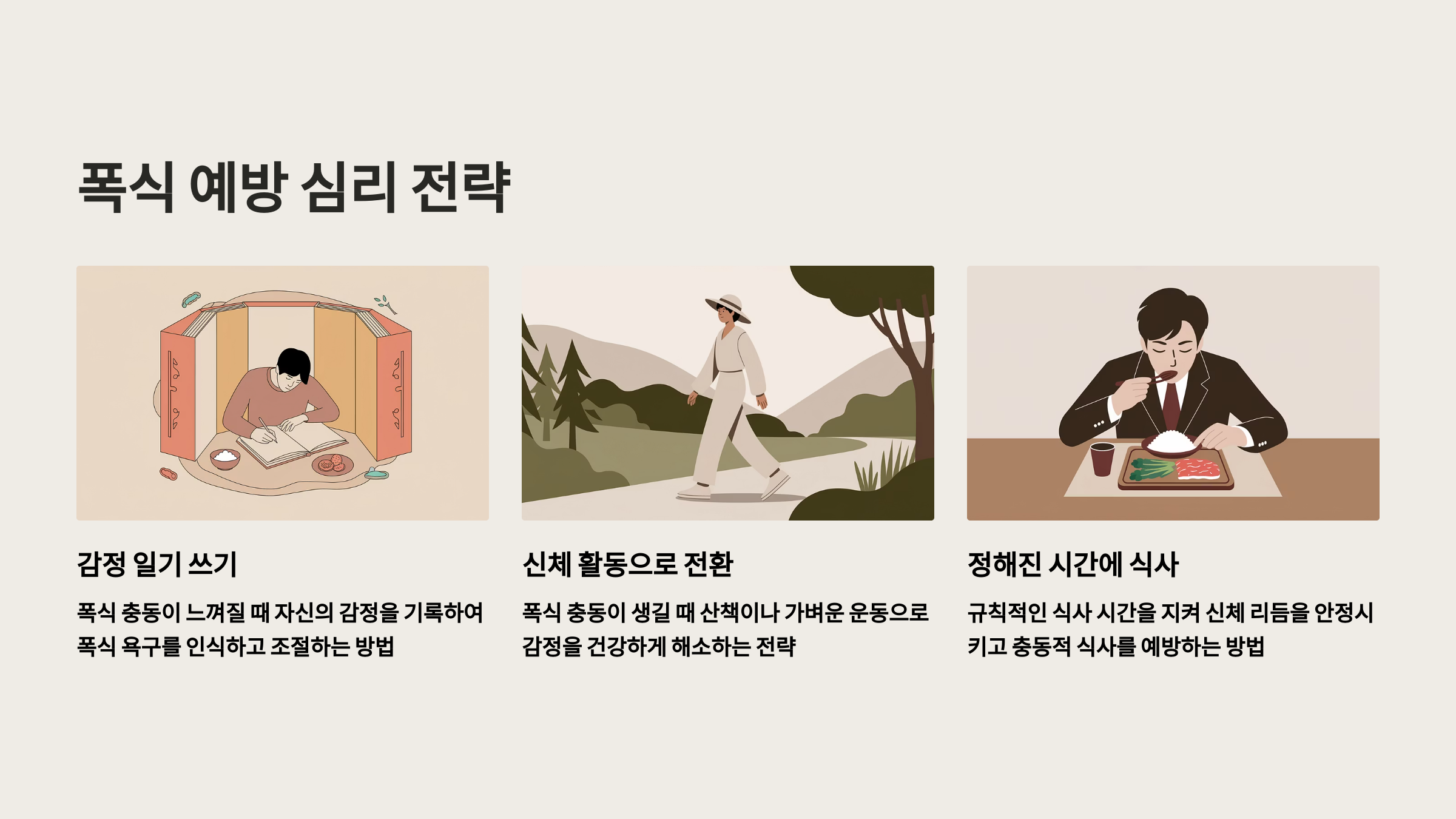 폭식을 예방하는 심리적 전략