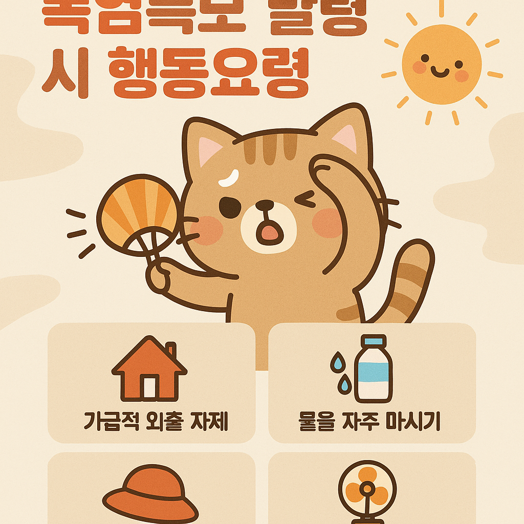 폭염특보 발령 시 행동요령