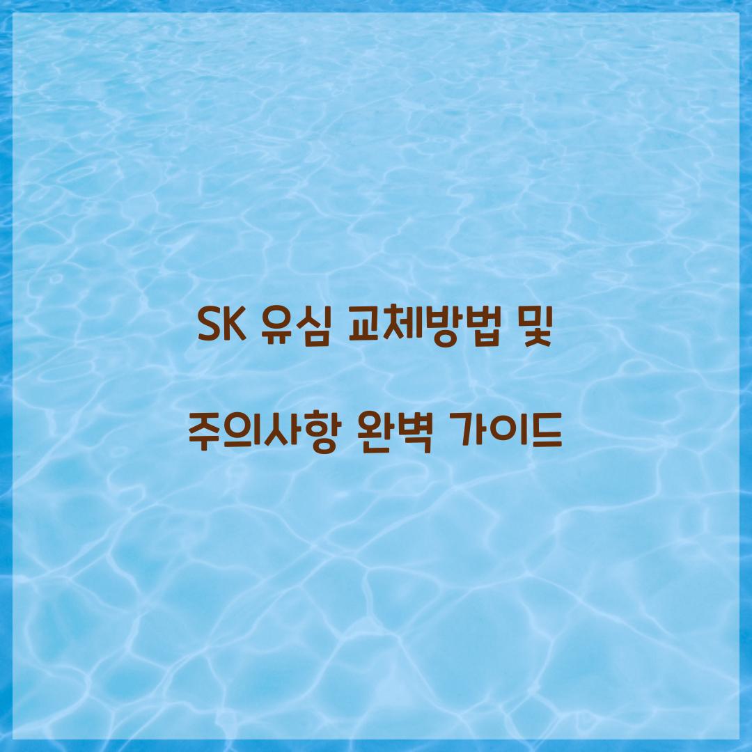 SK 유심 교체방법