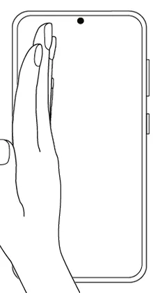 Samsung Galaxy S25 Ultra 손바닥 스와이프 스크린샷