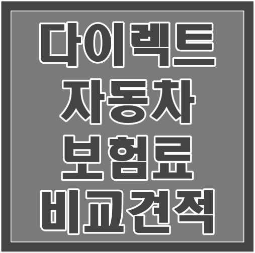 다이렉트 자동차보험료 비교견적 글씨 썸네일