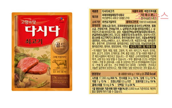 다시다의 역사, 성분표