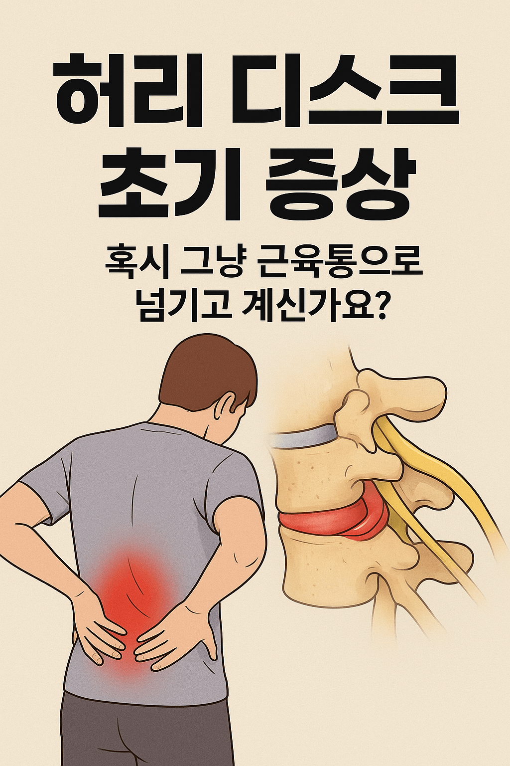 허리 디스크 초기 증상