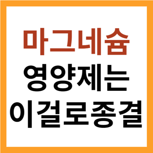 마그네슘 영양제