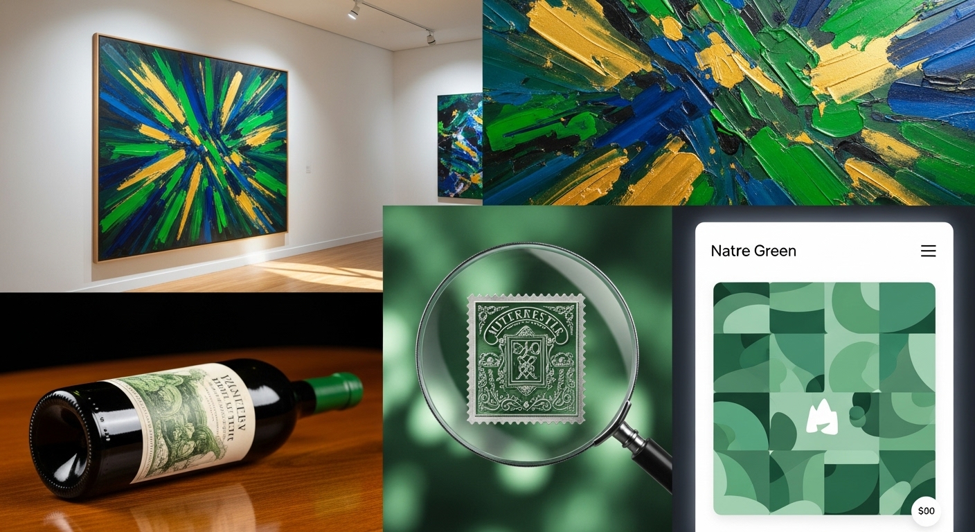 명품 시계, 고급 와인, 고미술품, NFT 등 주식/채권 외 다양한 대체 투자 자산들이 함께 배열된 모습.