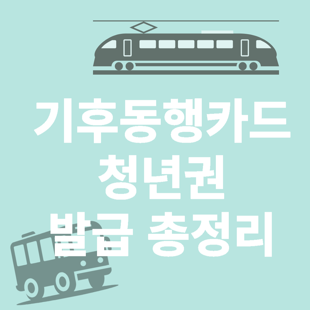 기후동행카드청년권 발급 총정리