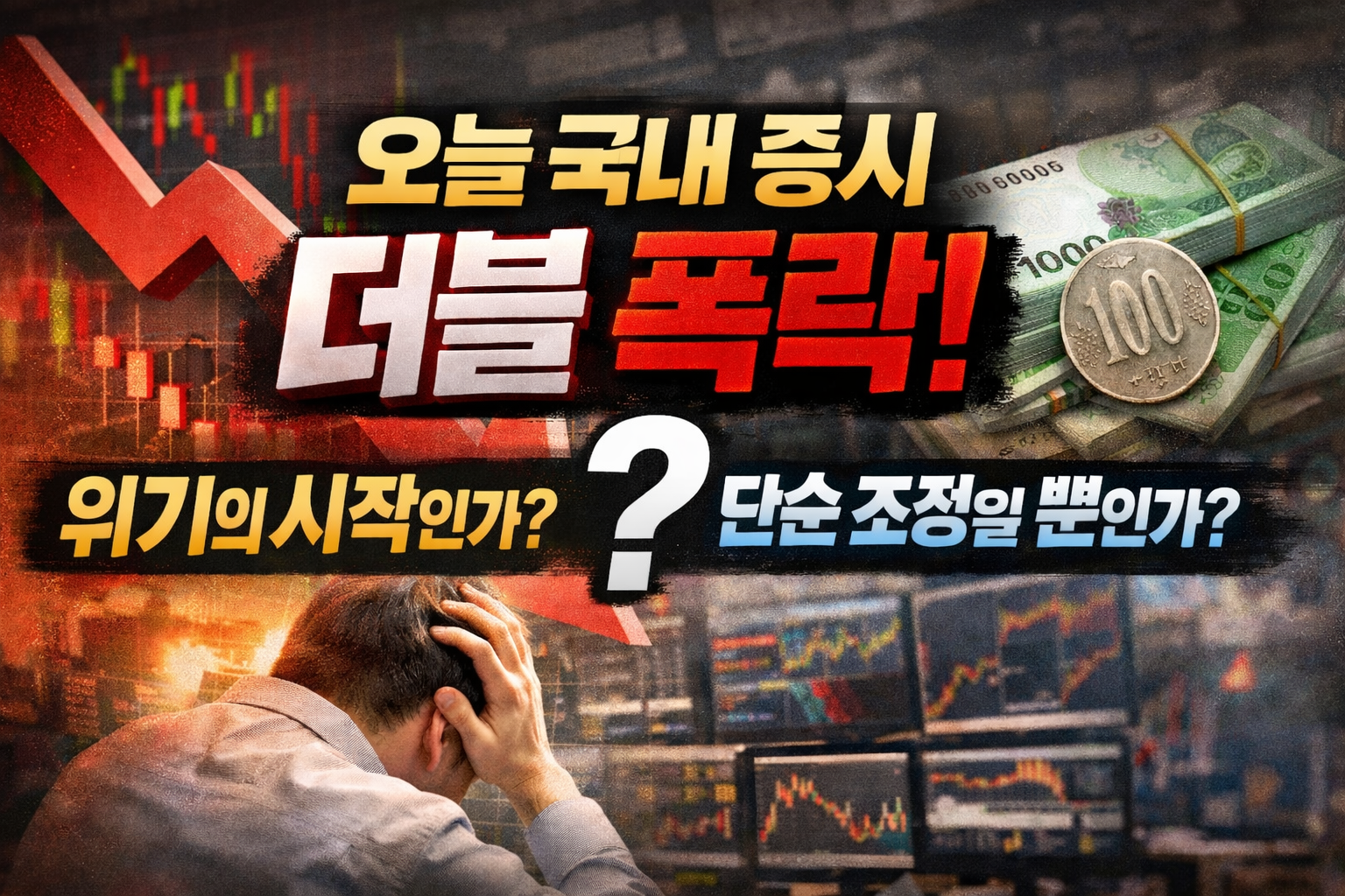 오늘 국내 증시 더블 폭락장