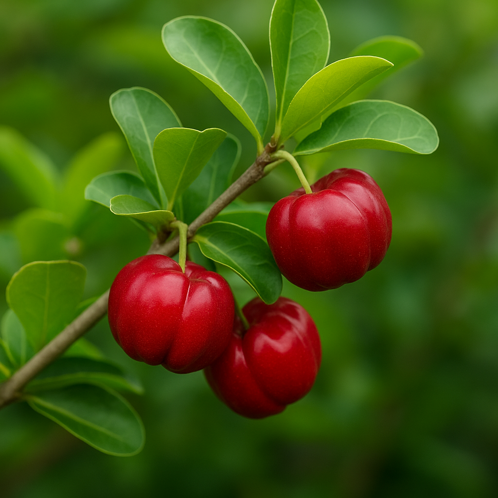 나무에 열린 아세로라 체리