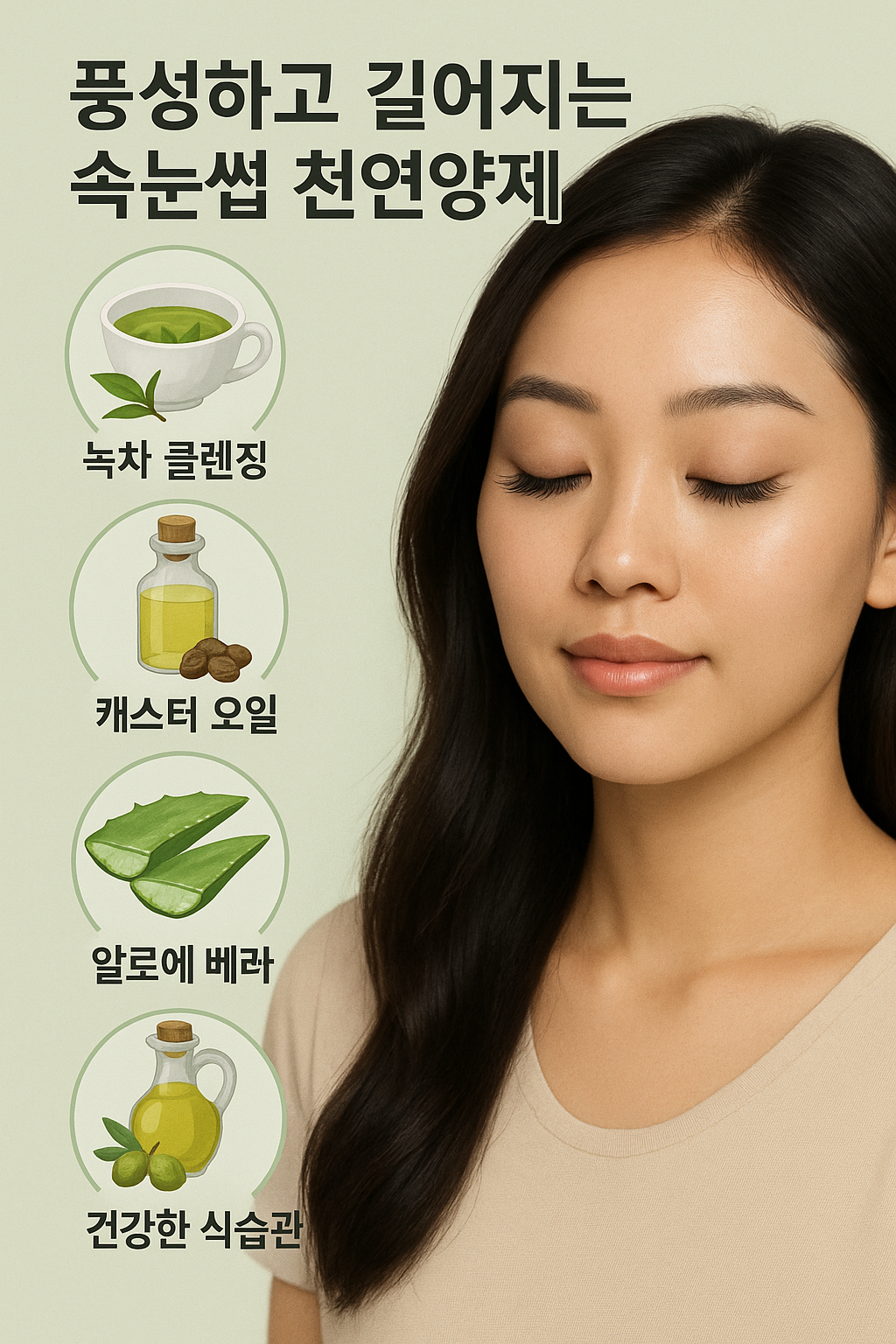 속눈썹을 위한 천연영양제