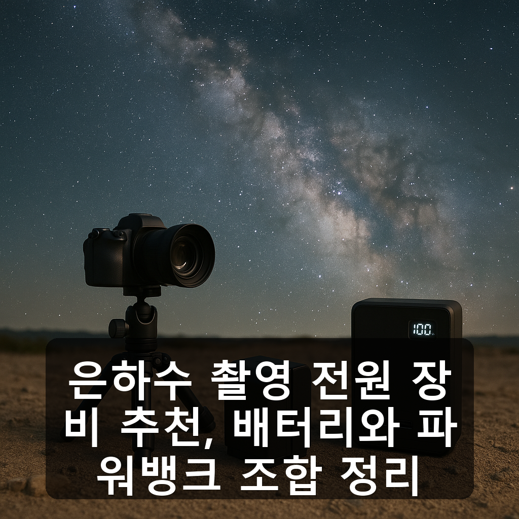 은하수 촬영 전원 장비 추천, 배터리와 파워뱅크 조합 정리