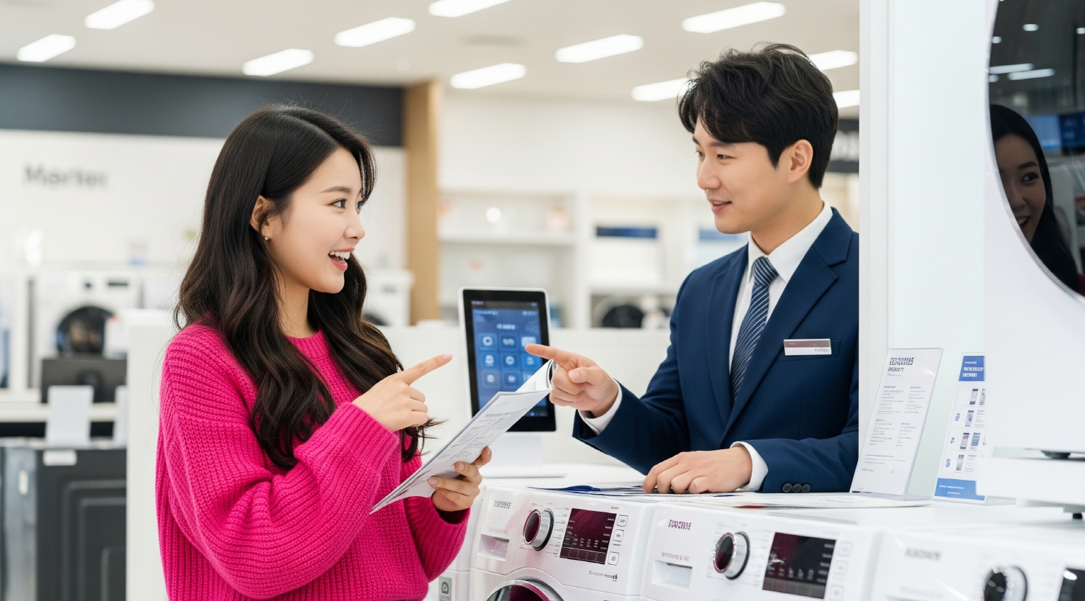 가전제품 구매하는 이미지