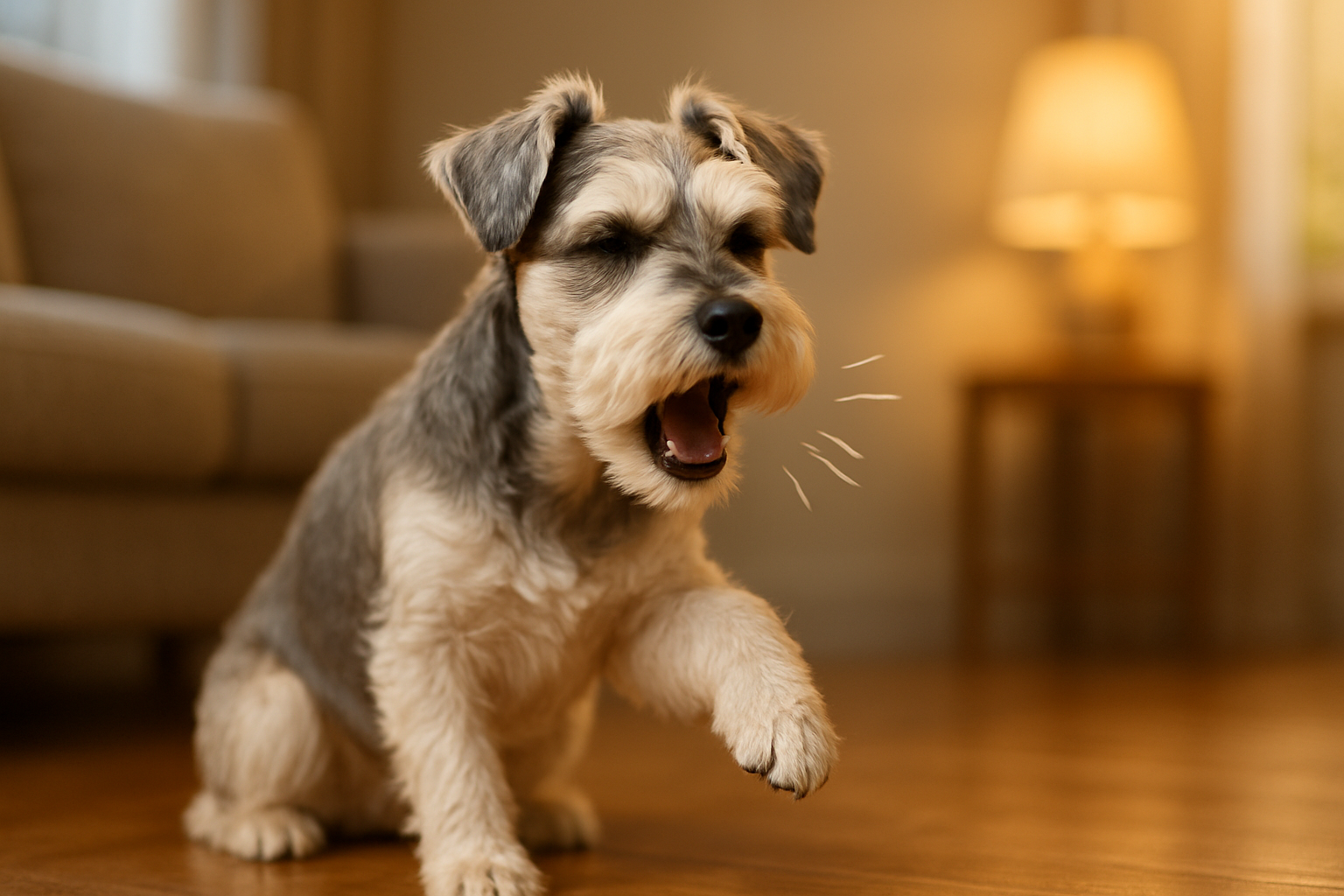 기침하고-있는-강아지