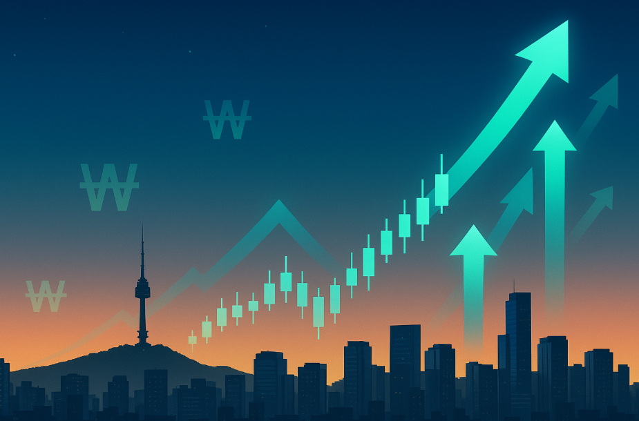 한국 주가 상승 관련 이미지