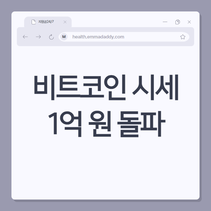 비트코인 시세 1억원 01