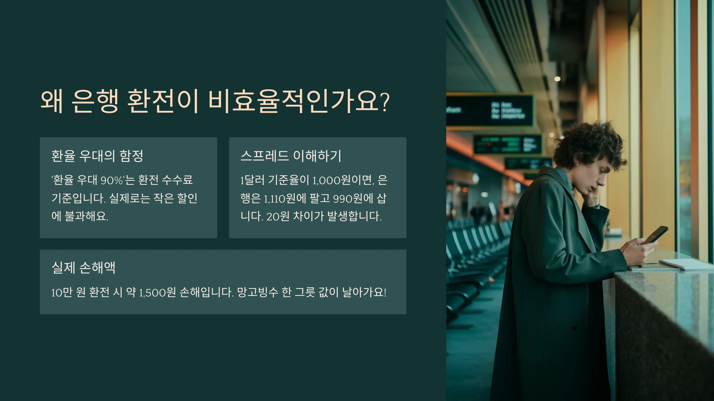 은행 환전을 추천하지 않는 이유
