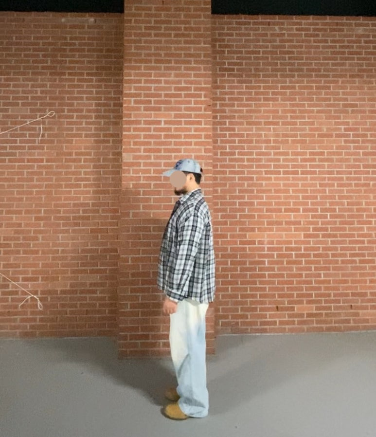 데일리룩('25. 11. 26.)엑스톤즈 빈티지 워싱 데님볼캡, 스탠다드에러 오버핏 포켓 체크 남방 셔츠, 어커버 티셔츠, 에러스익셉티드 와이드 데님팬츠, 호킨스 스웨이드 첼시부츠