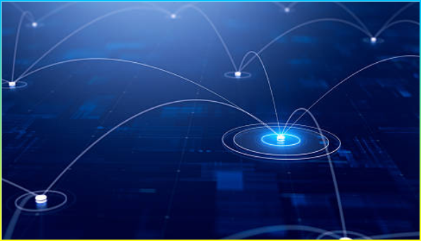 네트워크, 인터넷 통신의 개념. 3D 일러스트레이션